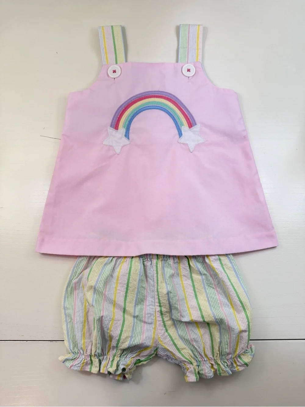 TBBC Rainbow Striped Bloomer Set 2T